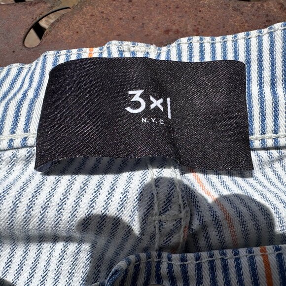 3x1 NYC Austin Crop Jean in Nillie Stripe High-Rise - Picture 11 of 12